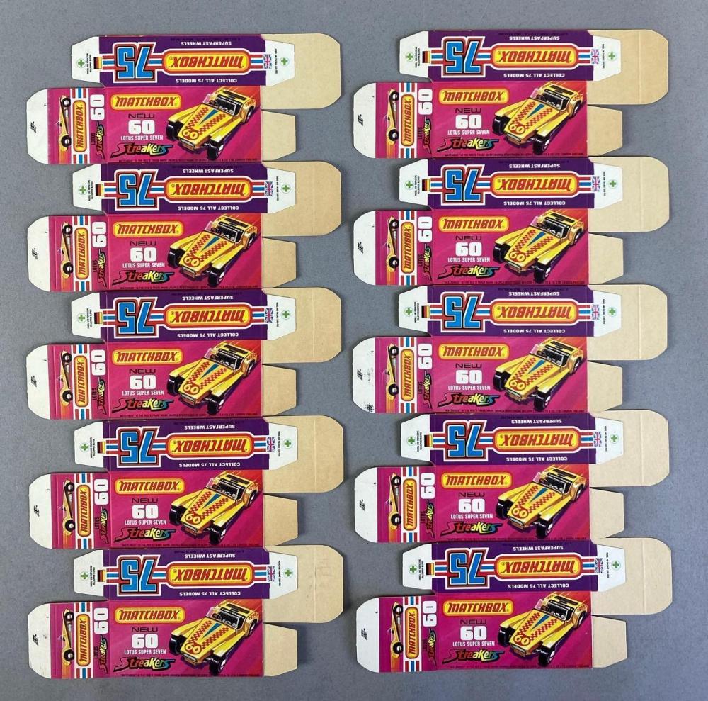 Group of Lesney Matchbox Type J Boxes