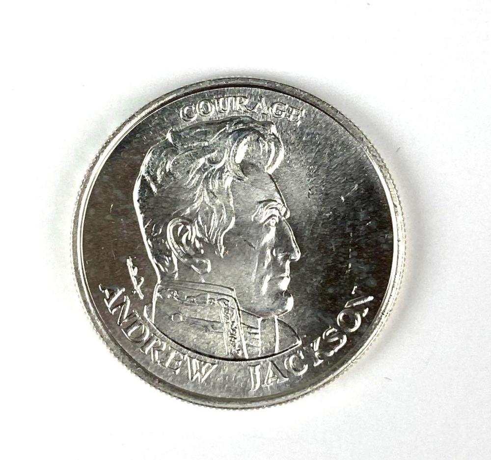 HTF 1980 Liberty Lobby Andrew Jackson 1 /2 oz 240 Grains .999 Silver Round