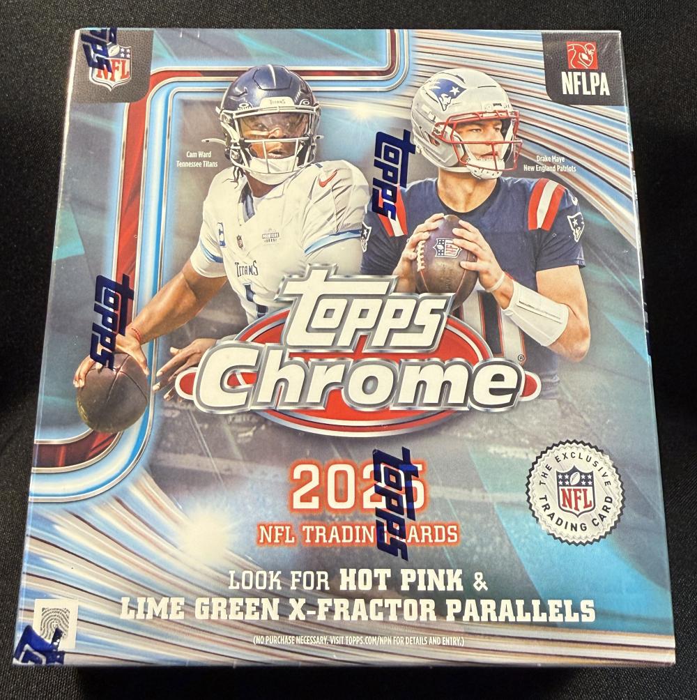 2025 TOPPS CHROME FOOTBALL UNOPENED MEGA BOX