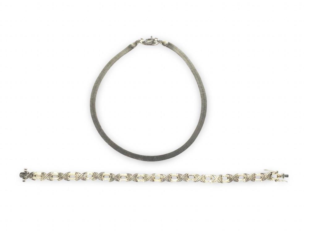 (2) Aesthetic Sterling Silver Bracelets