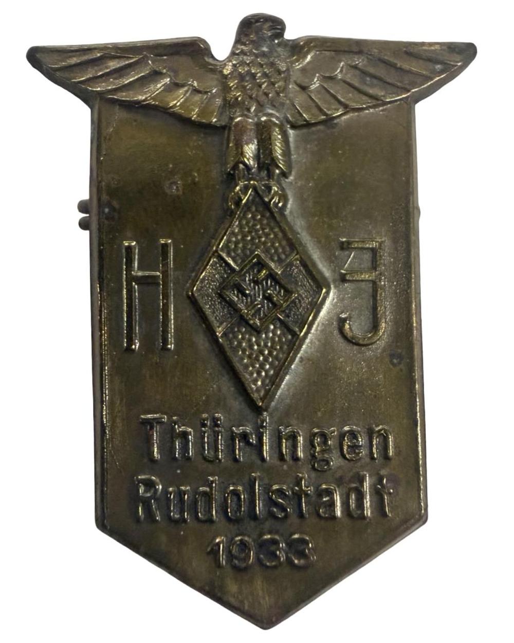 HJ Thuringen Rudolstadt 1933 Shield Tinnie