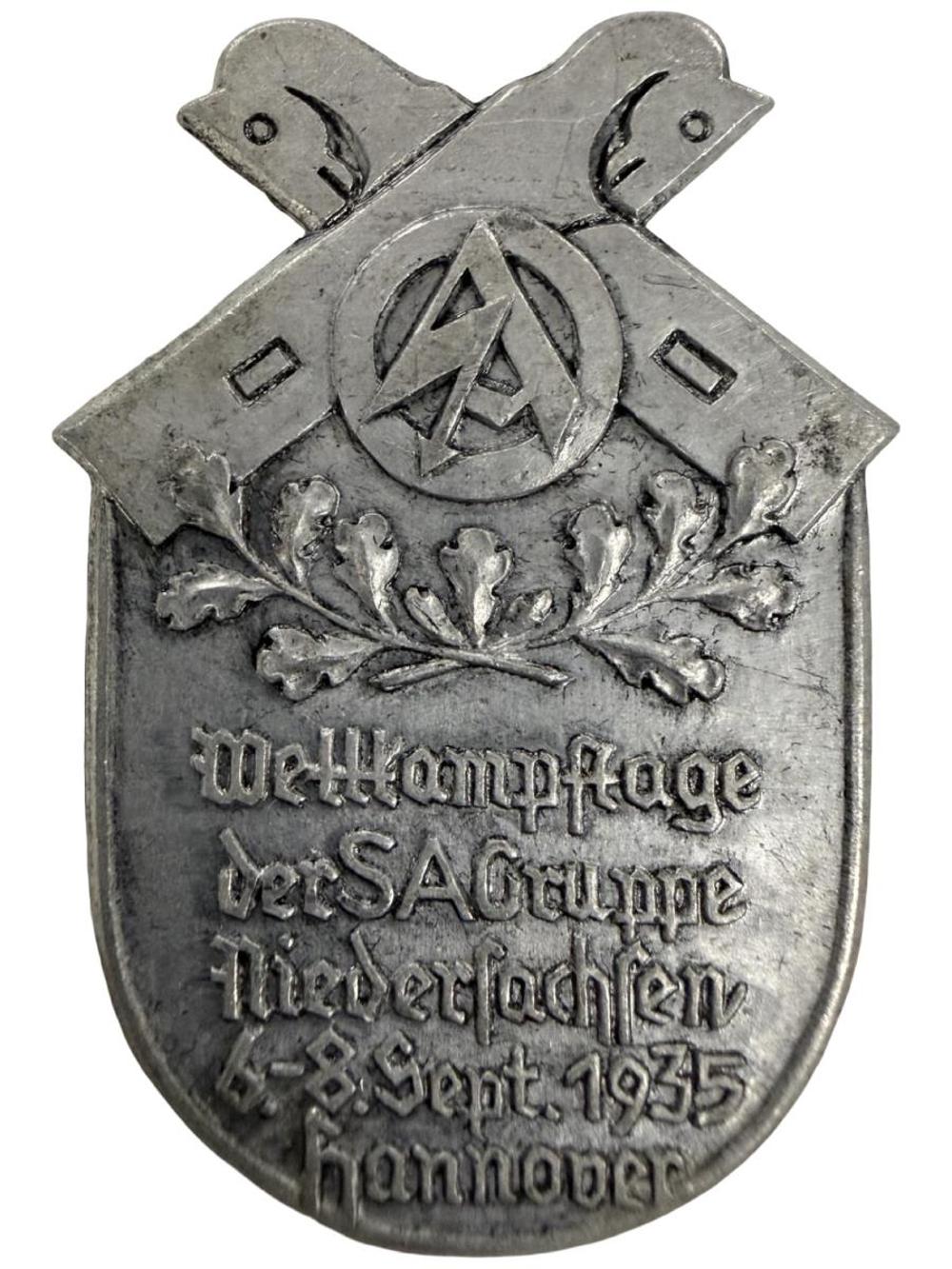 German SA Niedersachsen 1935 Hannover Badge