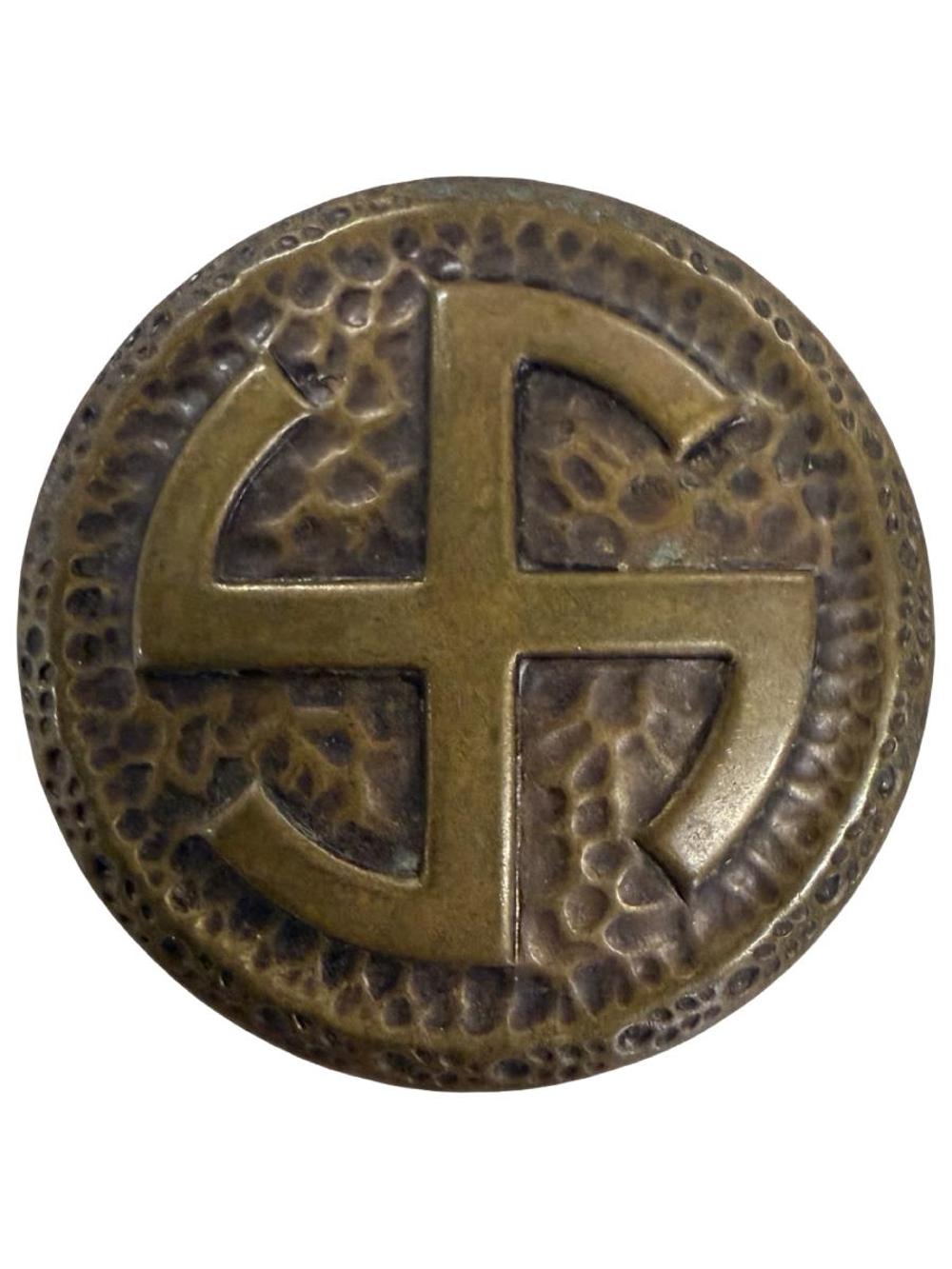 German Hammered Sunwheel Brooch