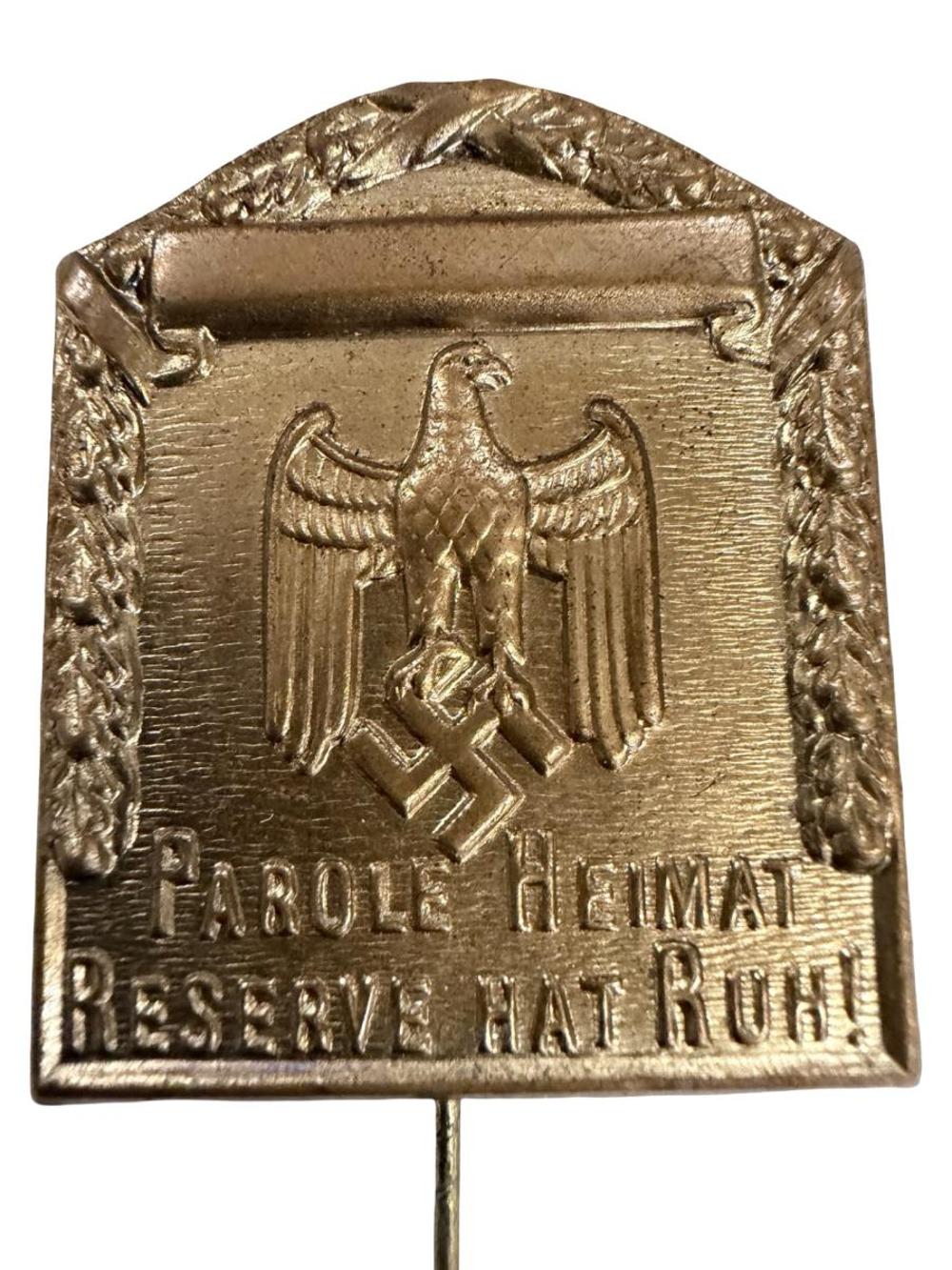 German Reservist Stickpin Parole Heimat