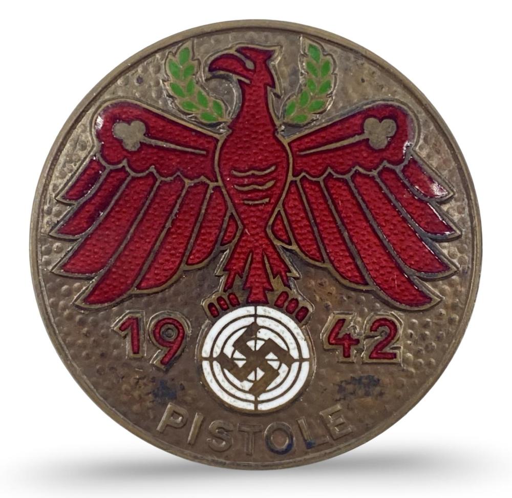WWII German 1942 Tirol Pistol Shooting Badge