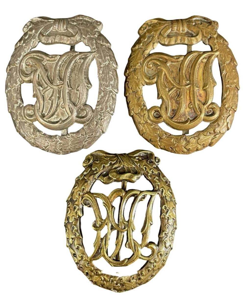 3pc German DRA Sports Badge Lot