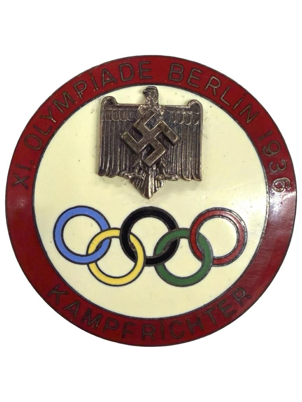 Olympia Berlin 1936 Officials Badge, Red