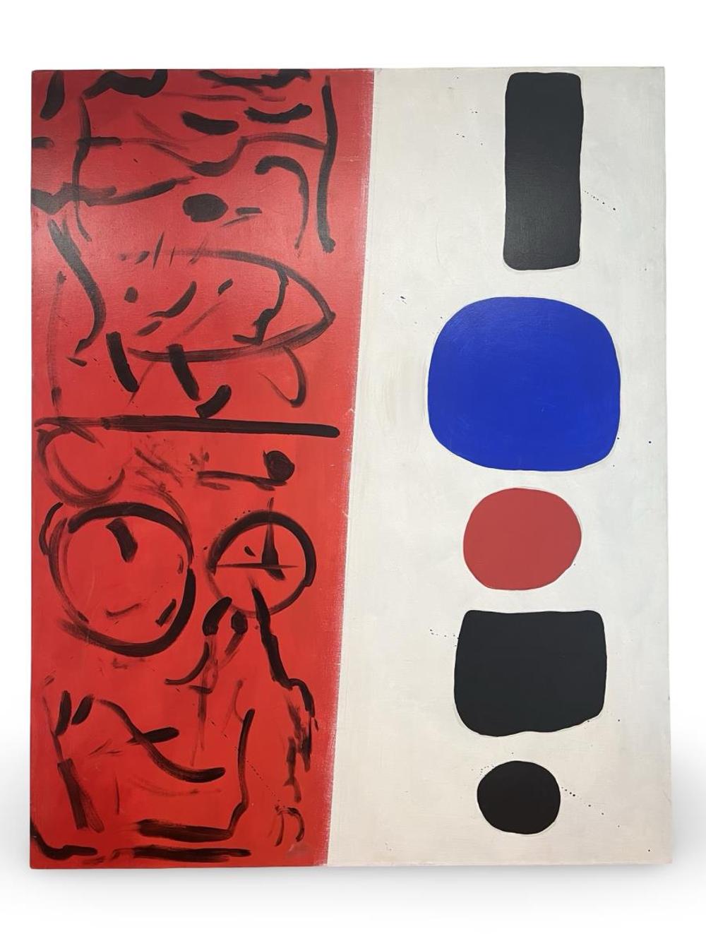 Large Signed Azure Dining Abstract Acrylic on