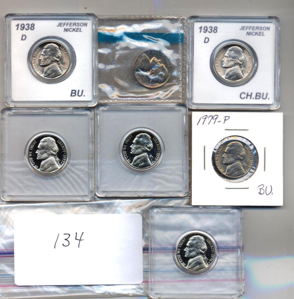 7-Assorted Dates Jefferson Nickels