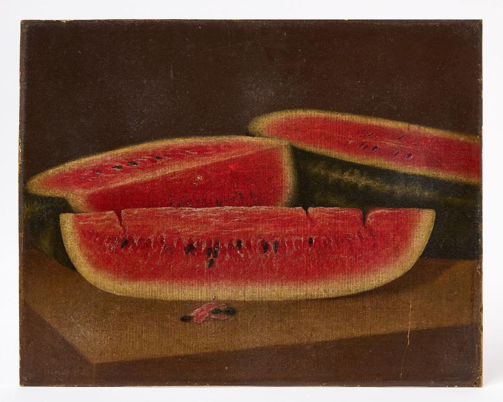 Folk Art Still Life of Watermelon