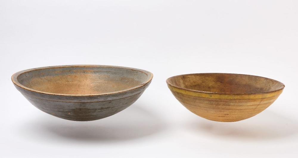 Two Painted Beehive Bowls