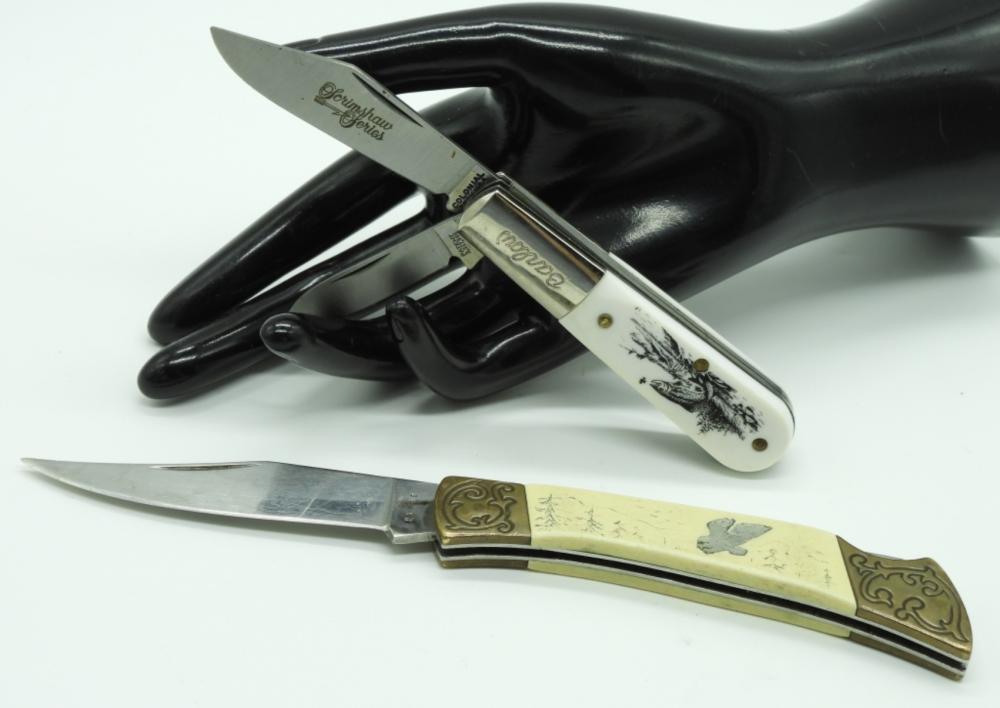 TWO VINTAGE FOLDING KNIVES - BARLOW & RAZOR
