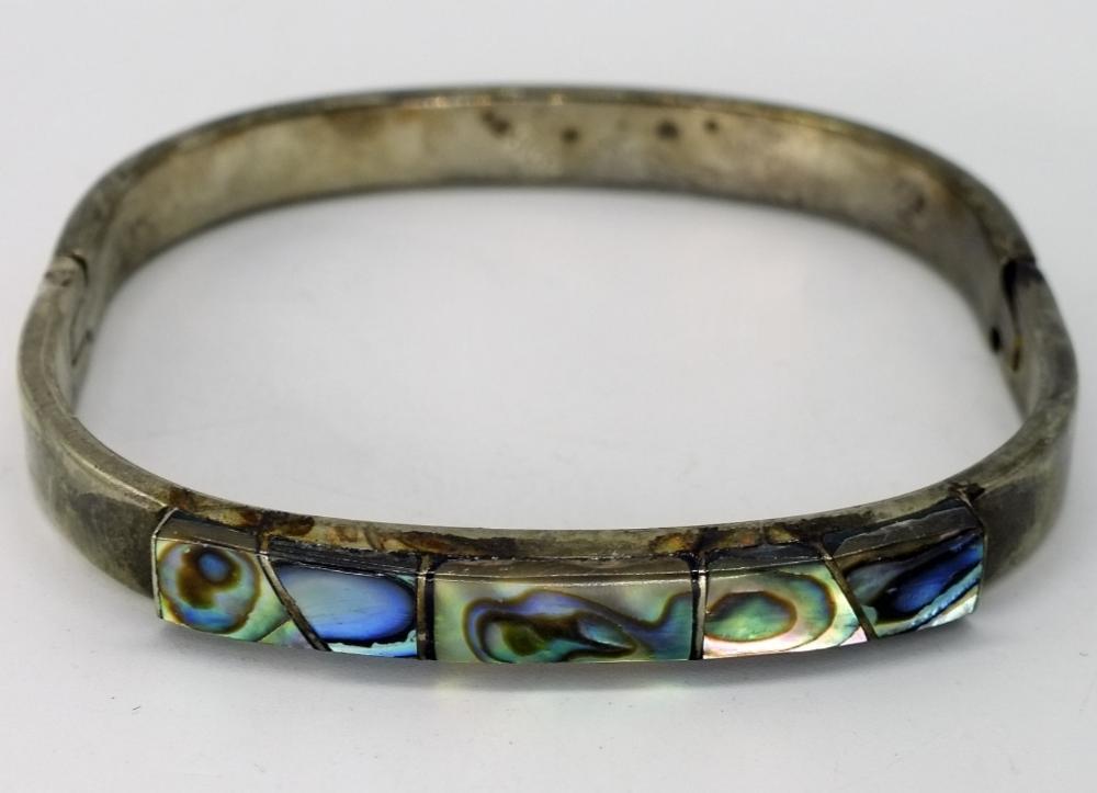 MEXICO 925 ABALONE INLAY BRACELET