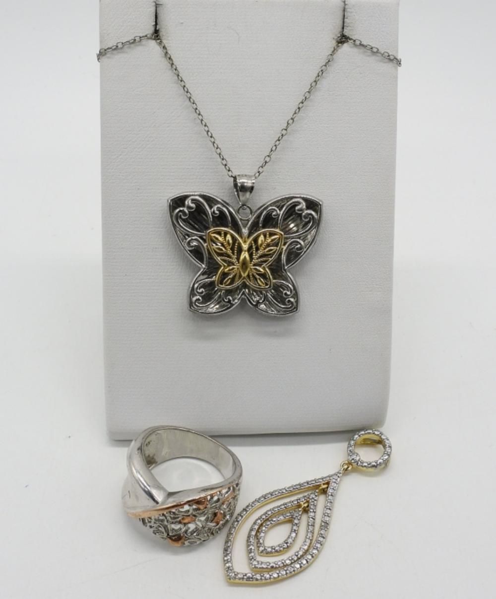 STERLING & GOLD TONE PENDAN... image
