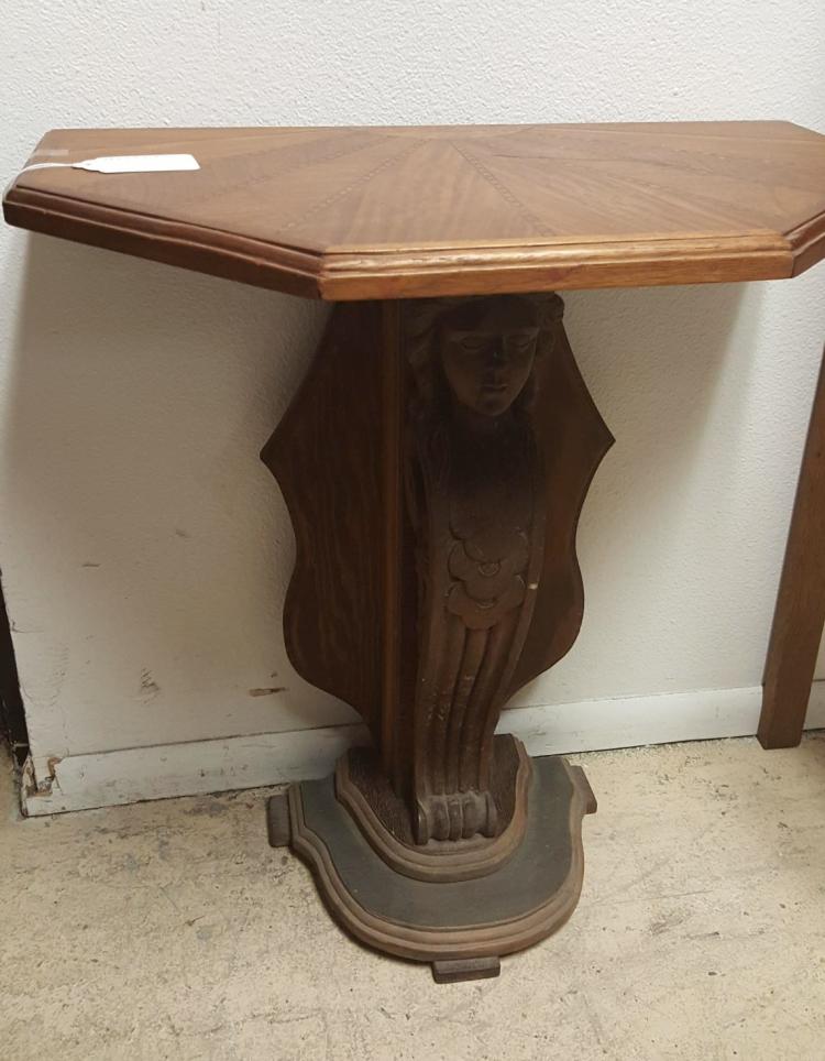 Demi lune table with maiden... image