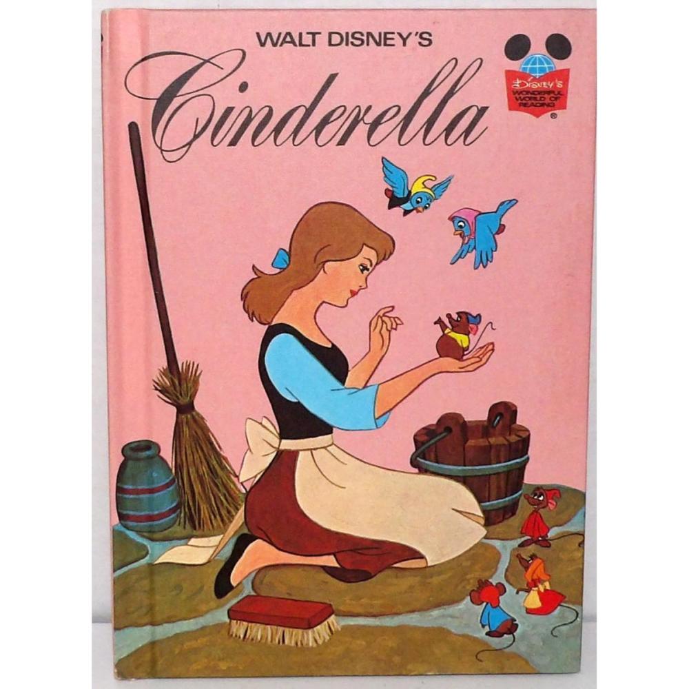 Walt Disney CINDERELLA BOOK 1974 Grolier Book Club Edition