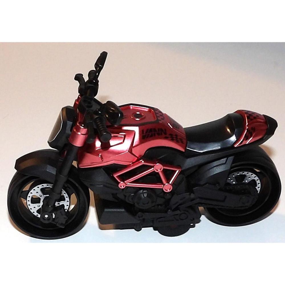 Red Cool Inertia Durable PC MOTORCYCLE MODEL TOY with Functional Fuel Tank