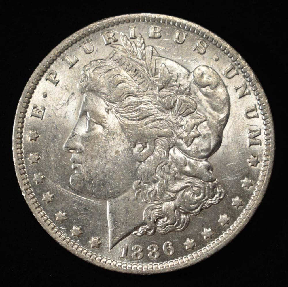 1886-O MORGAN DOLLAR AU/BU