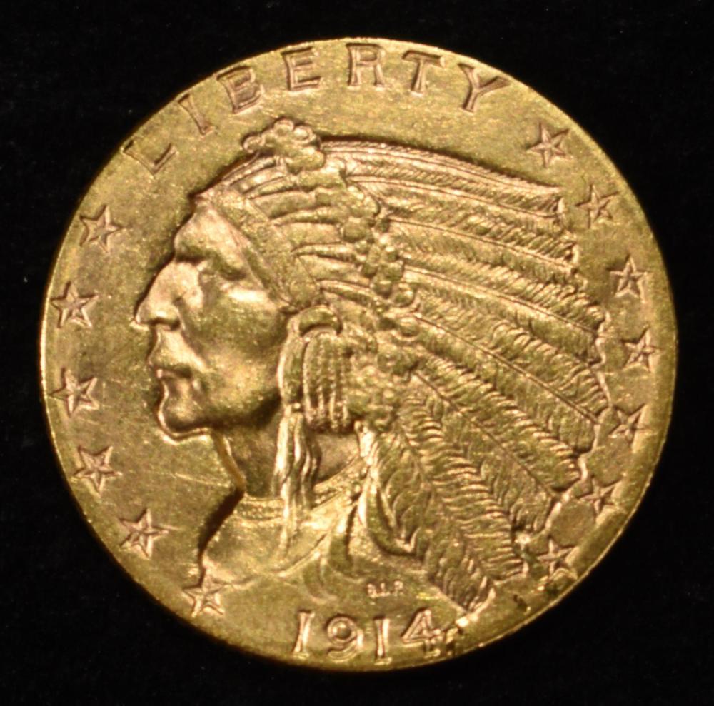 1914 $2.50 INDIAN GOLD CH BU