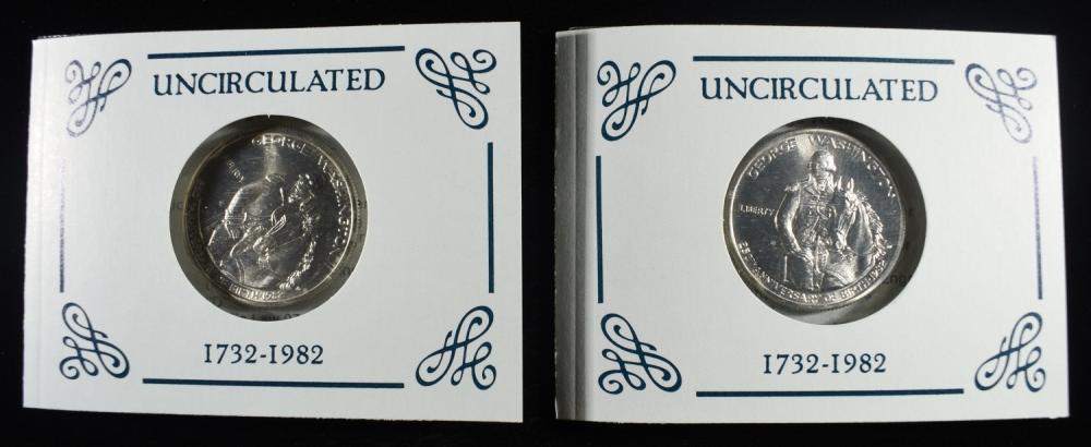 (2) 1982 50C COMMEM WASHINGTON