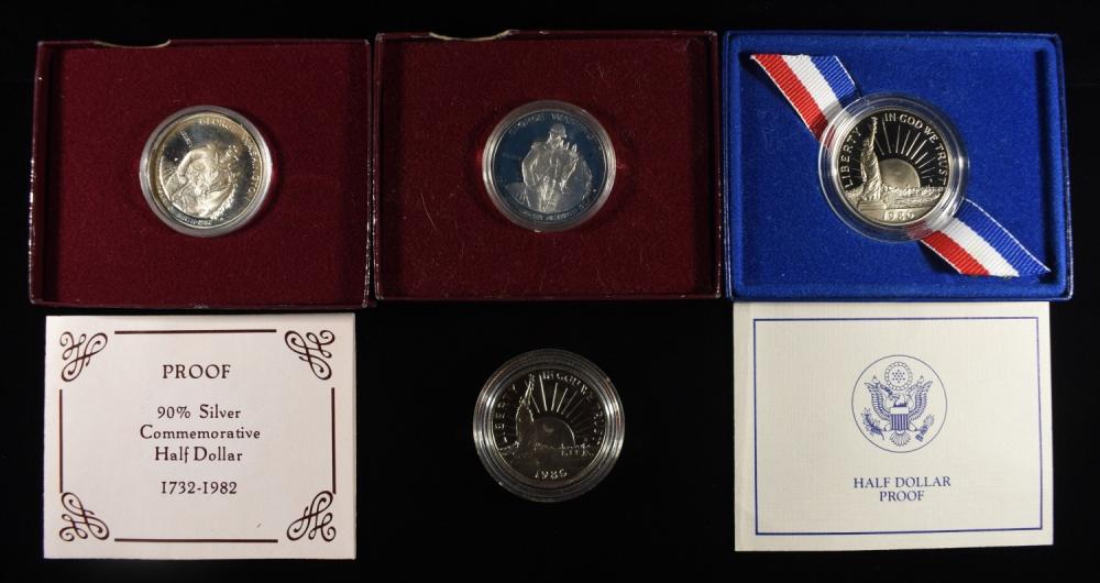 (4) COMMEM HALF DOLLARS