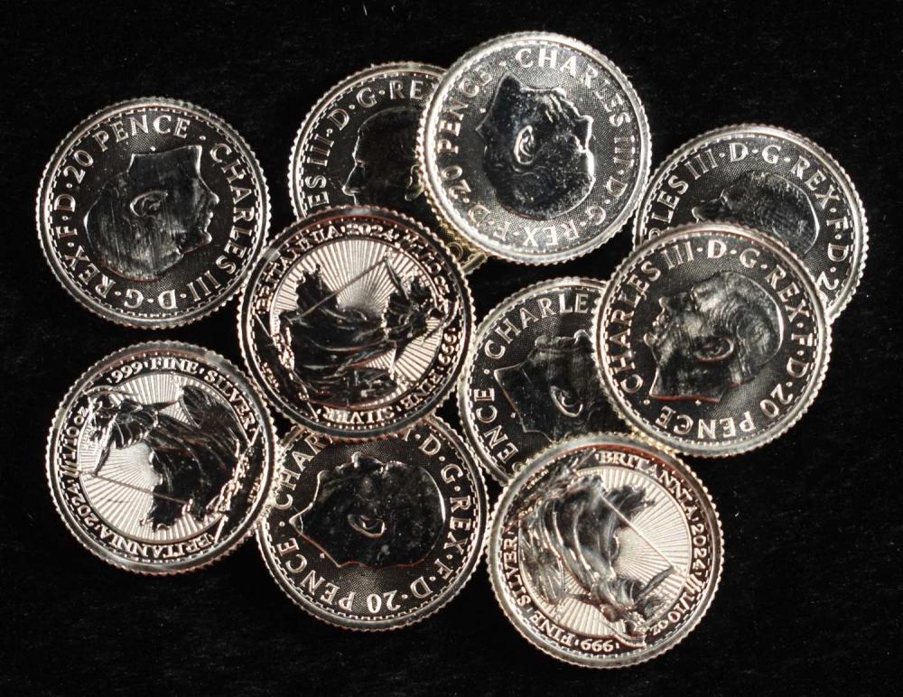 (10) 1/10TH OZ .999 SILVER ROUNDS