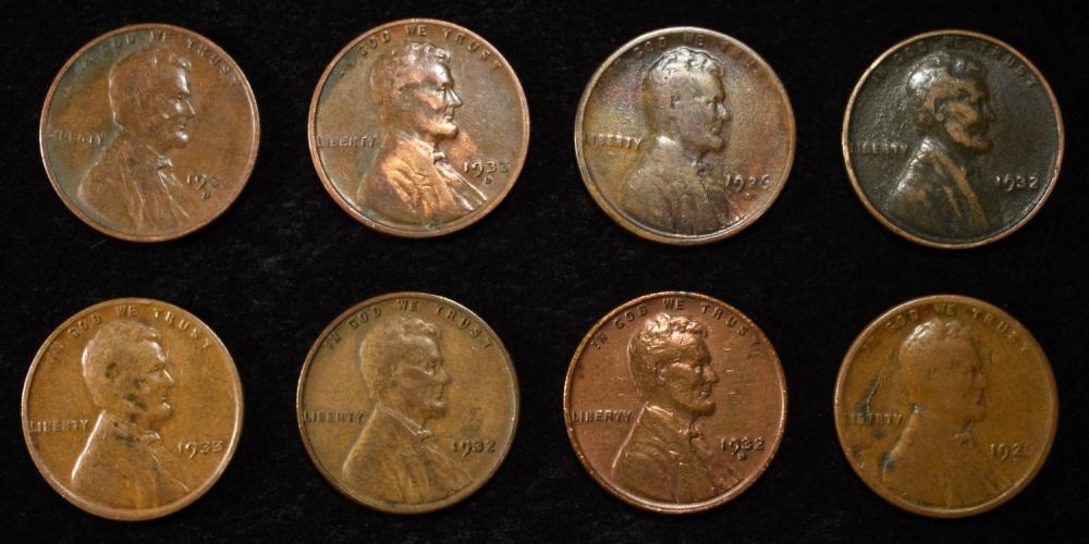 8 NICE EARLY SEMIKEY WHEAT CENTS