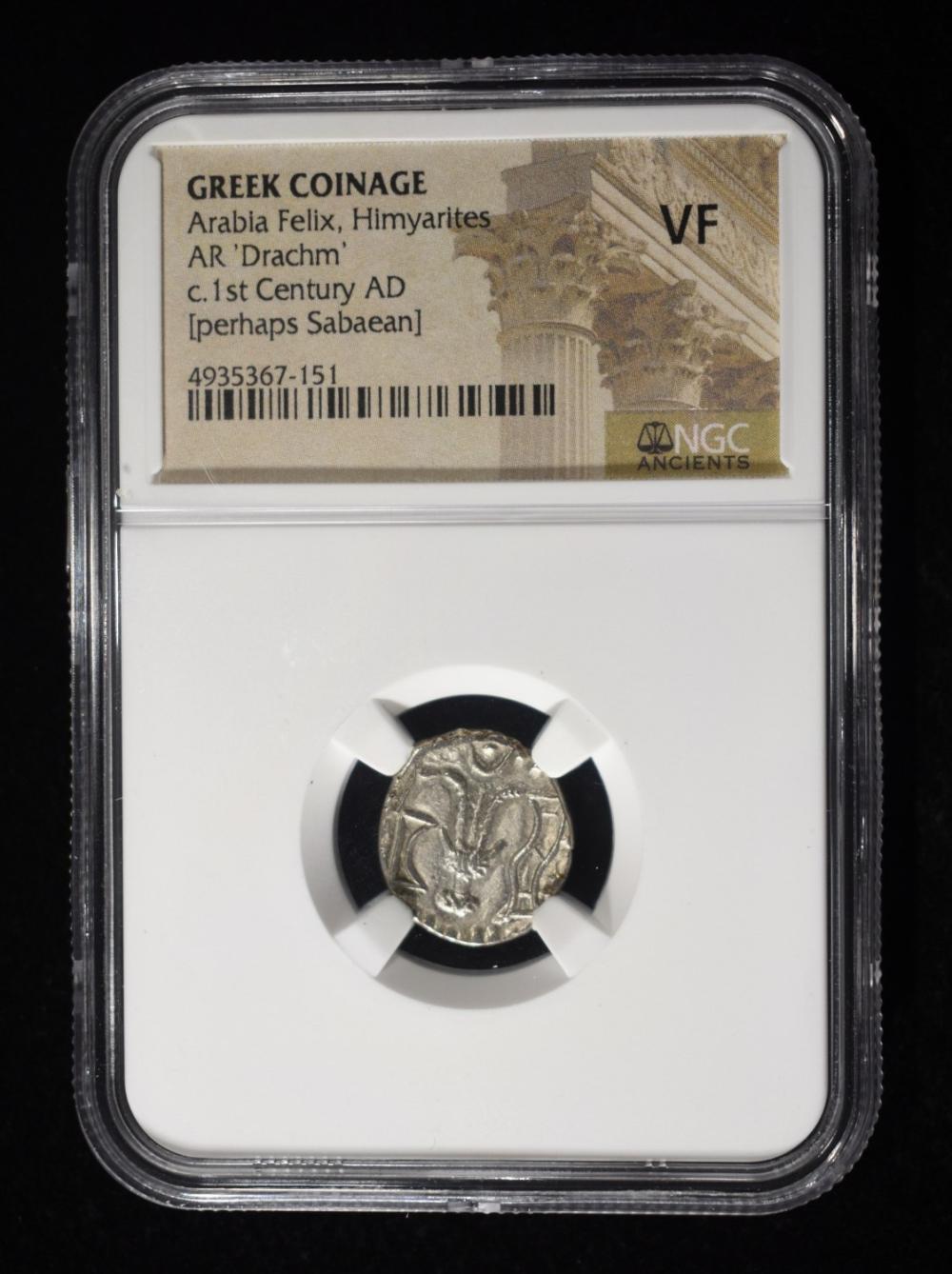 C. 1ST CENTURY AD AR 'DRACHM' NGC VF
