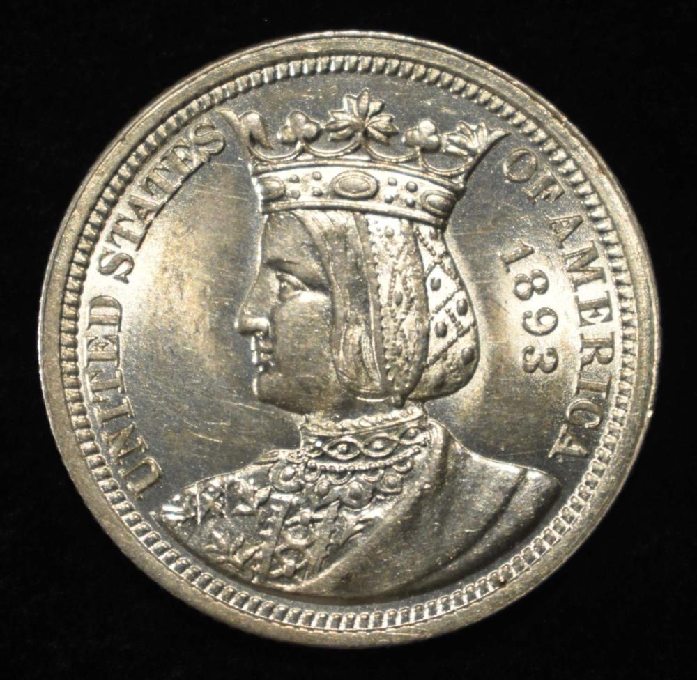 1893 ISABELLA QUARTER GEM BU