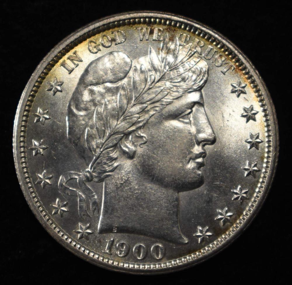 1900 BARBER HALF DOLLAR CH BU