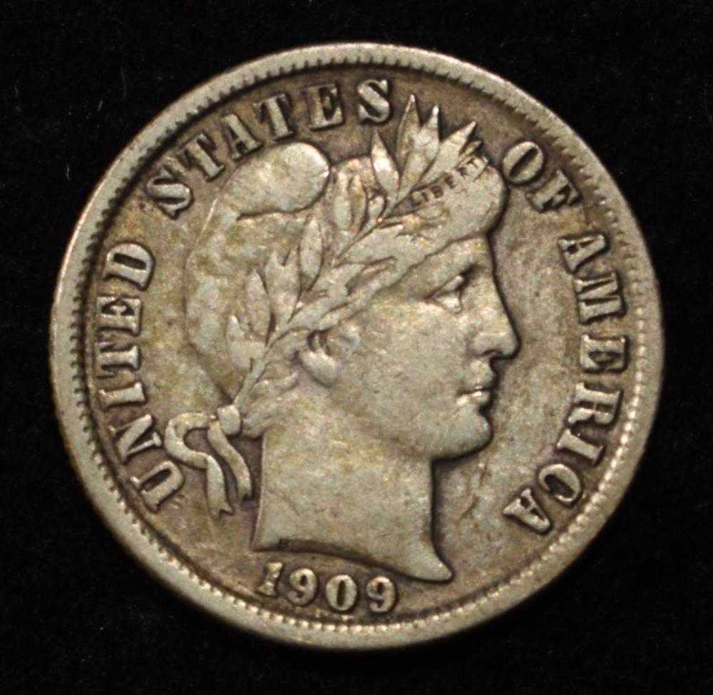 1909-O BARBER DIME XF/AU