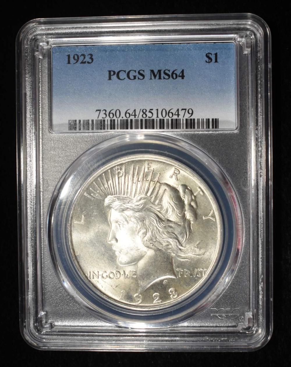 1923 PEACE DOLLAR PCGS MS-64 image