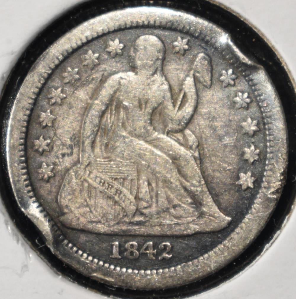 1842-O SEATED LIBERTY DIME