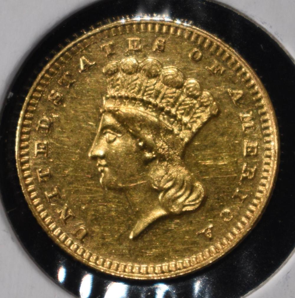 1886 $1 GOLD TYPE 3 CH BU PROOFLIKE