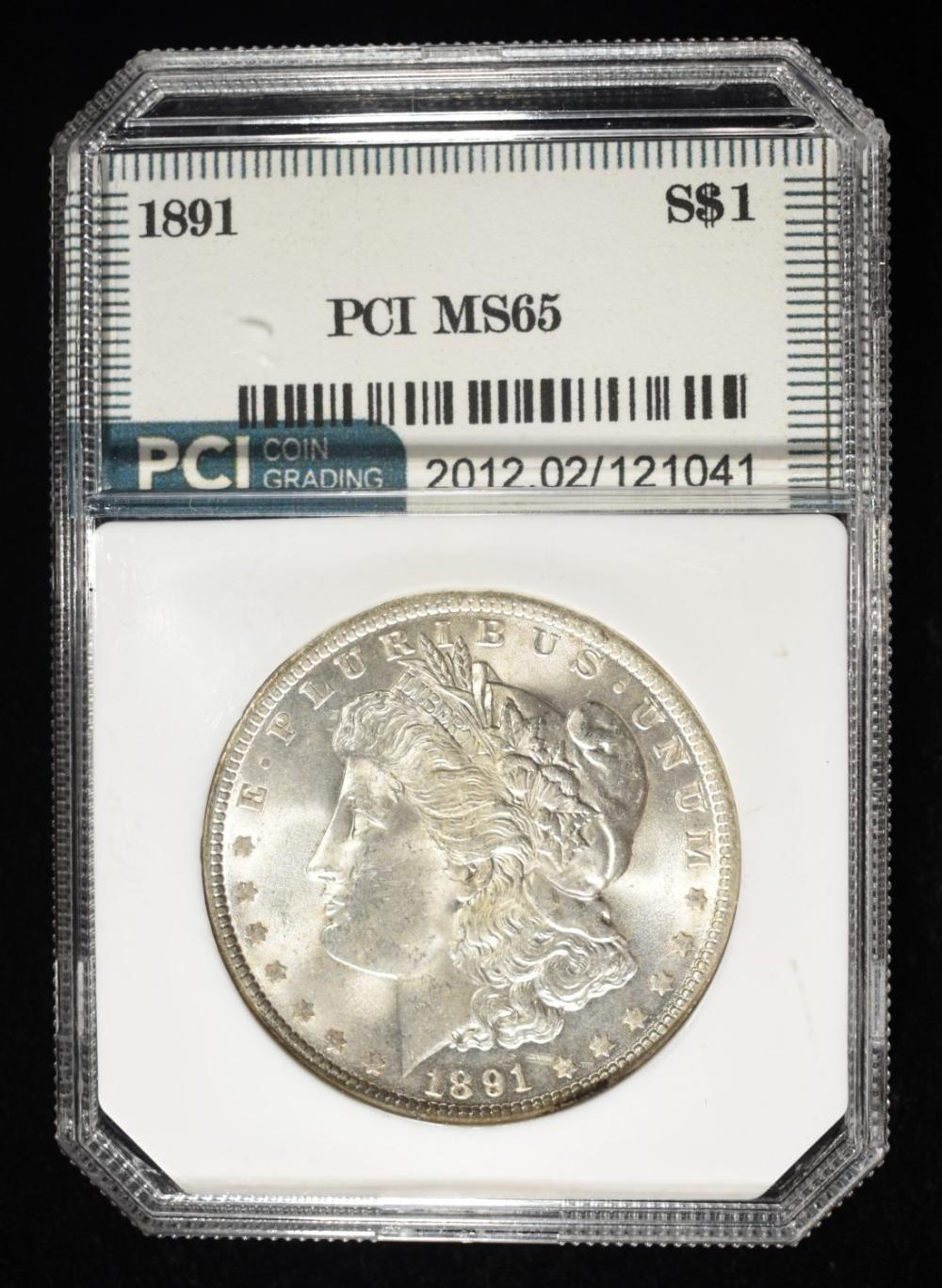 1891 MORGAN DOLLAR PCI GEM BU