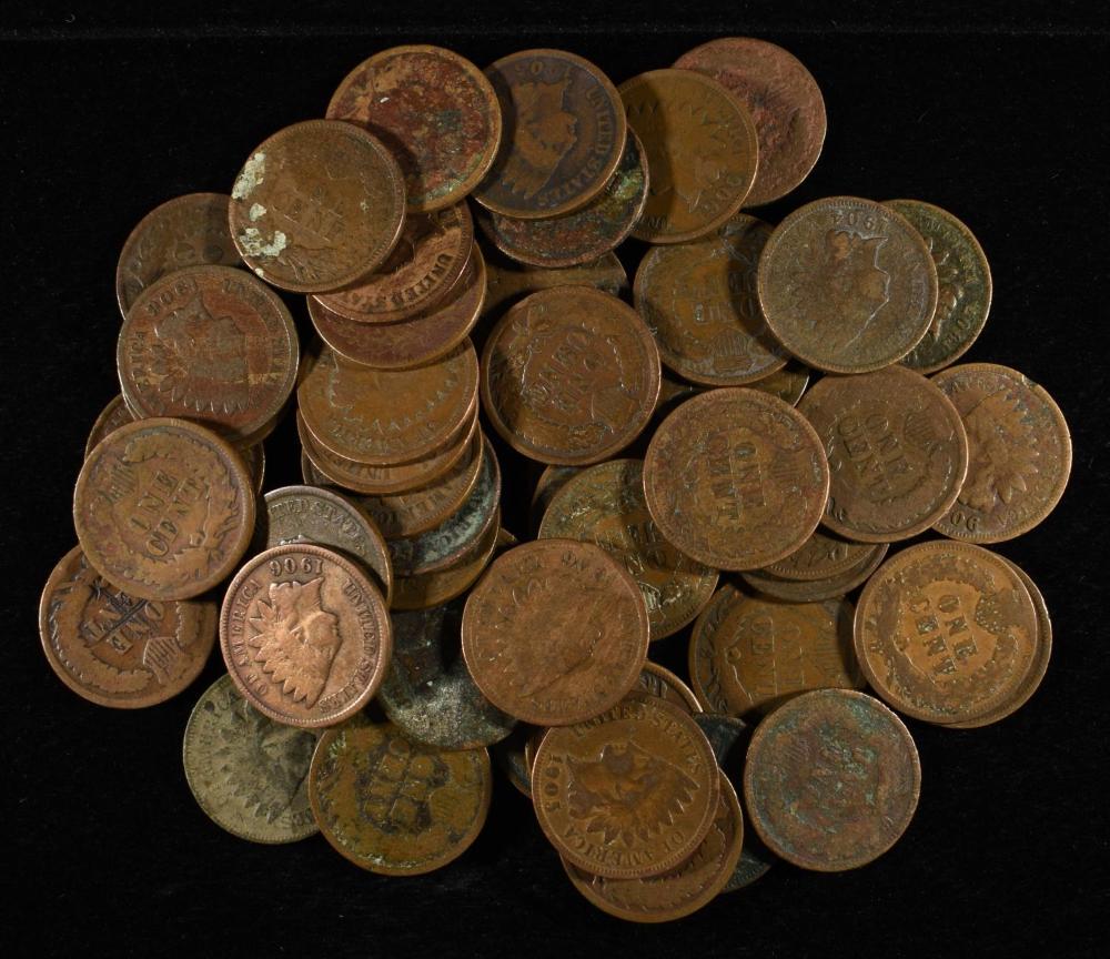 (50) INDIAN CENTS