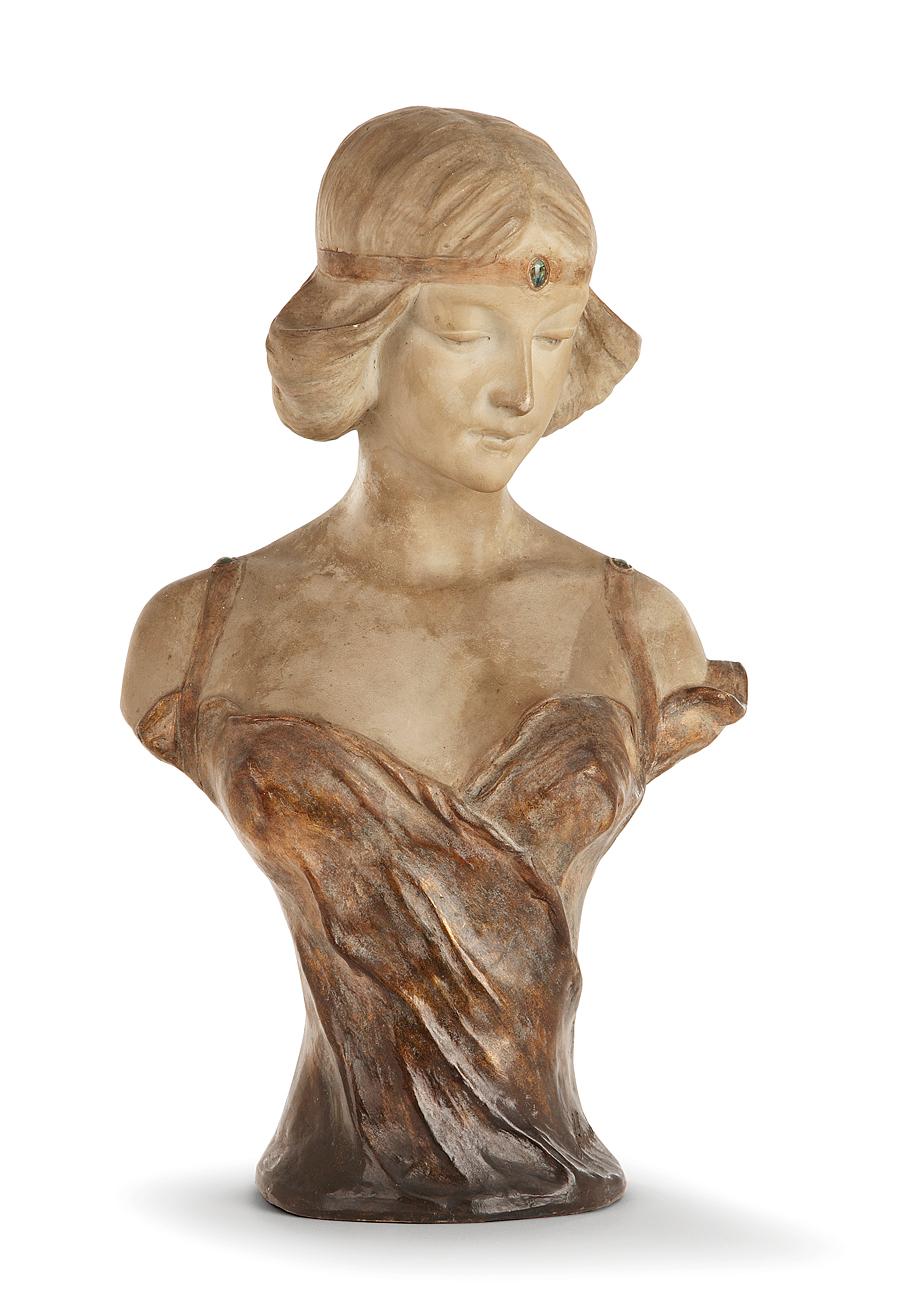 SIMON MONTENAVE (ACTIF VERS 1900)Portrait de femme