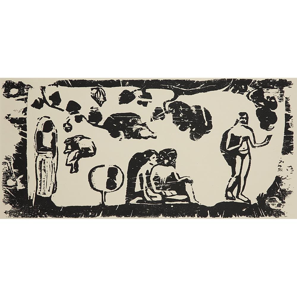 ƒ PAUL GAUGUIN (1848-1903), D'APRÈS FEMMES, ANIMAUX ET FEUILLAGES, 1898 / 1961