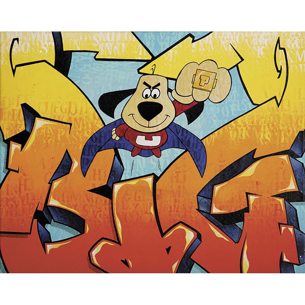 POEM (né en 1964) THE UNDERDOG, 2021 Acrylique et peinture aérosol sur toile Signée et datée au dos Acrylic and spray paint...