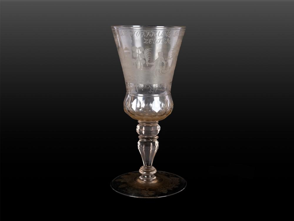 GLASS GOBLET, MID-18TH CENTURY image