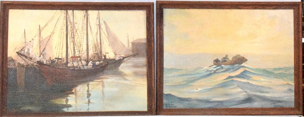 2 HAROLD RUNDLETT OIL PAINT... image
