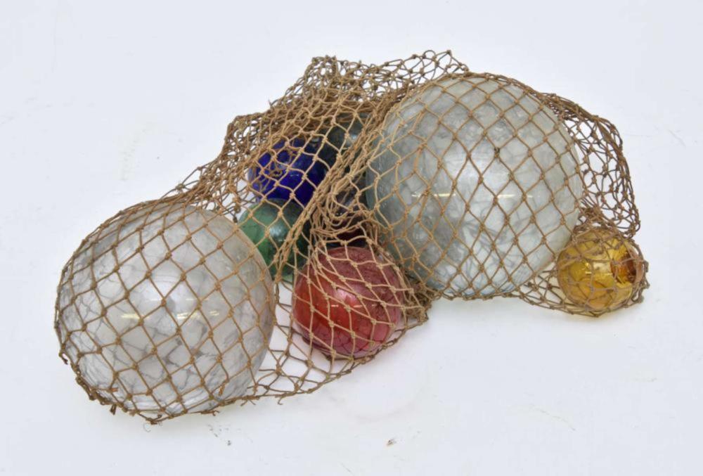 antique netting with glass ... image