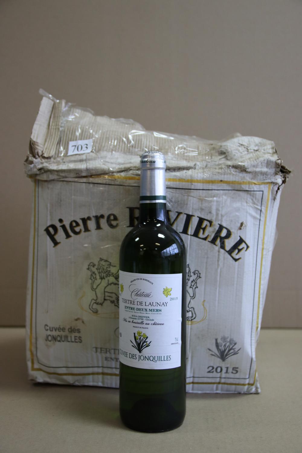 12 X BOTTLES OF FRENCH WINE, 2015, CHATEAU TERTRE DE LAUNAY, ENTRE DEUX MERS DRY