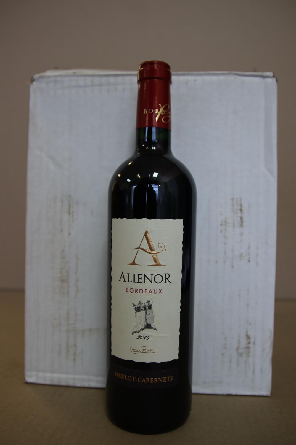 6 X BOTTLES OF FRENCH WINE, ALIENOR, 2015, MERLOT CABERNETS, BORDEAUX
