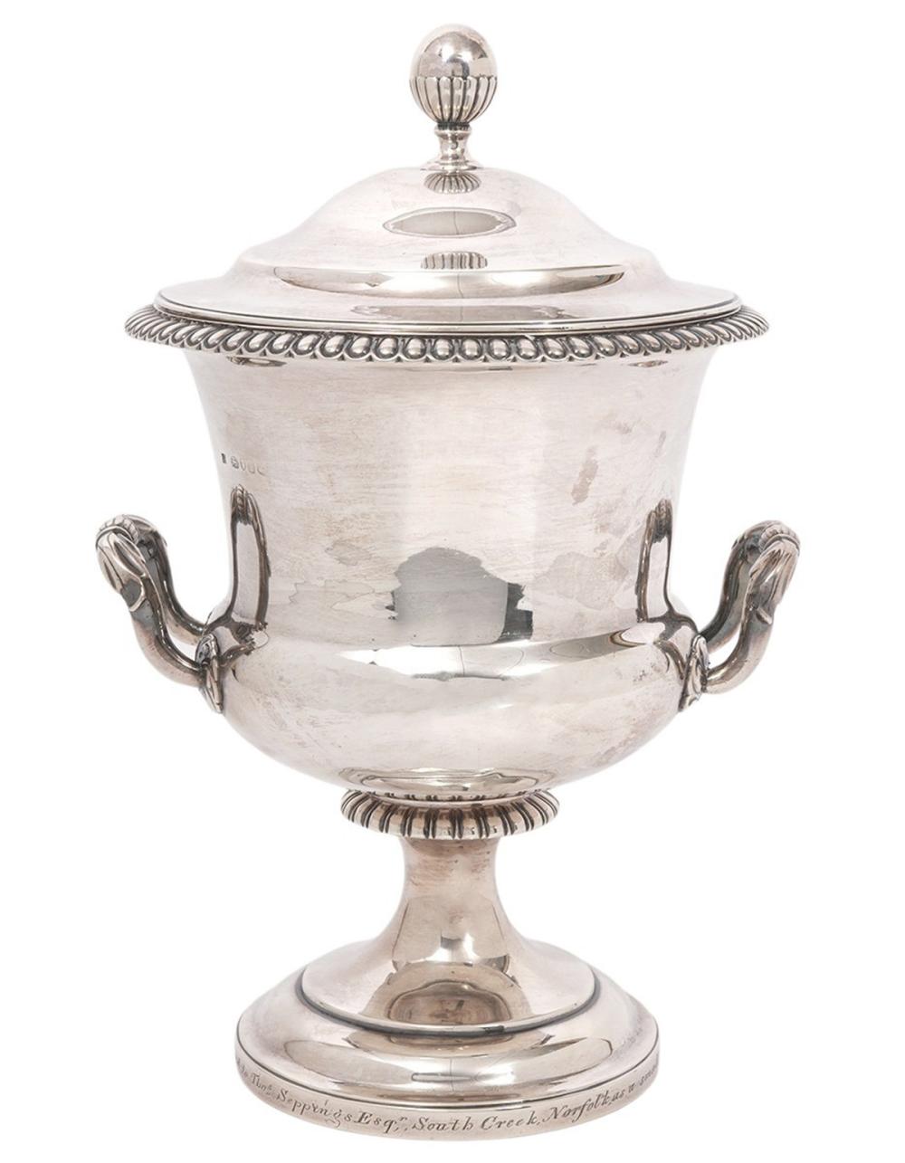 John Houle 1813 Georgian Silver Lidded Loving Cup