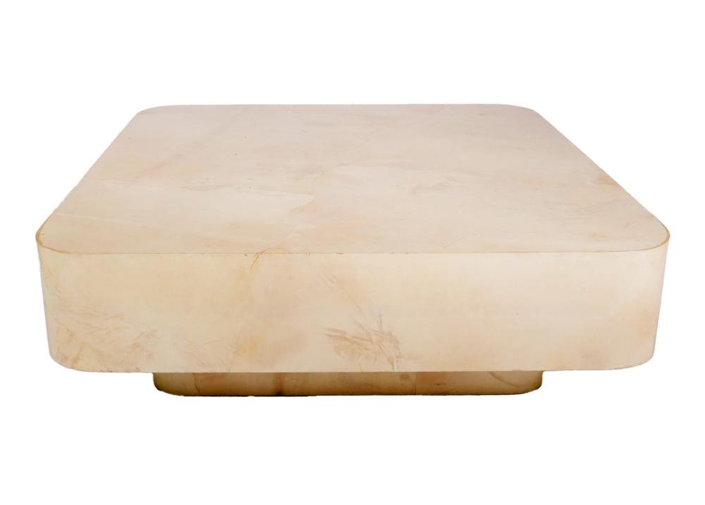 Karl Springer Lacquered Goatskin Coffee Table