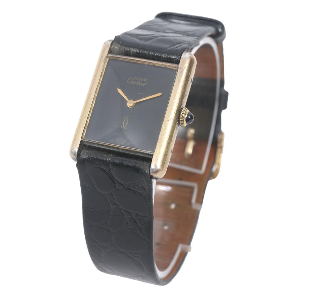 Cartier Vermeil Vintage Manual Wind Tank Watch