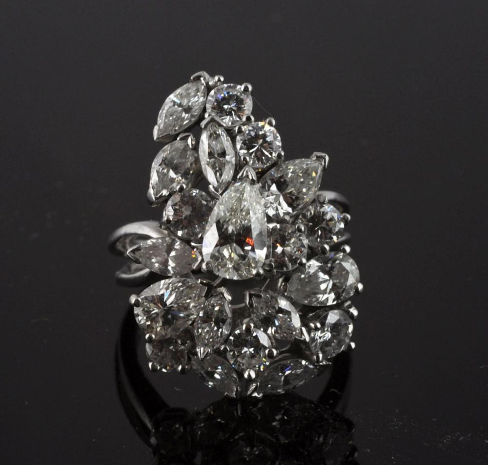 Diamond & Platinum Cocktail Ring