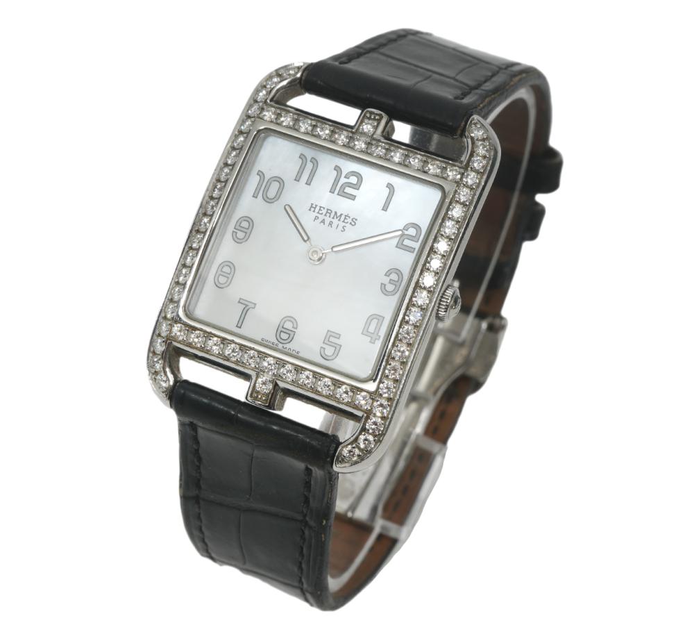 Hermes Cape Cod Diamond Bezel Wristwatch
