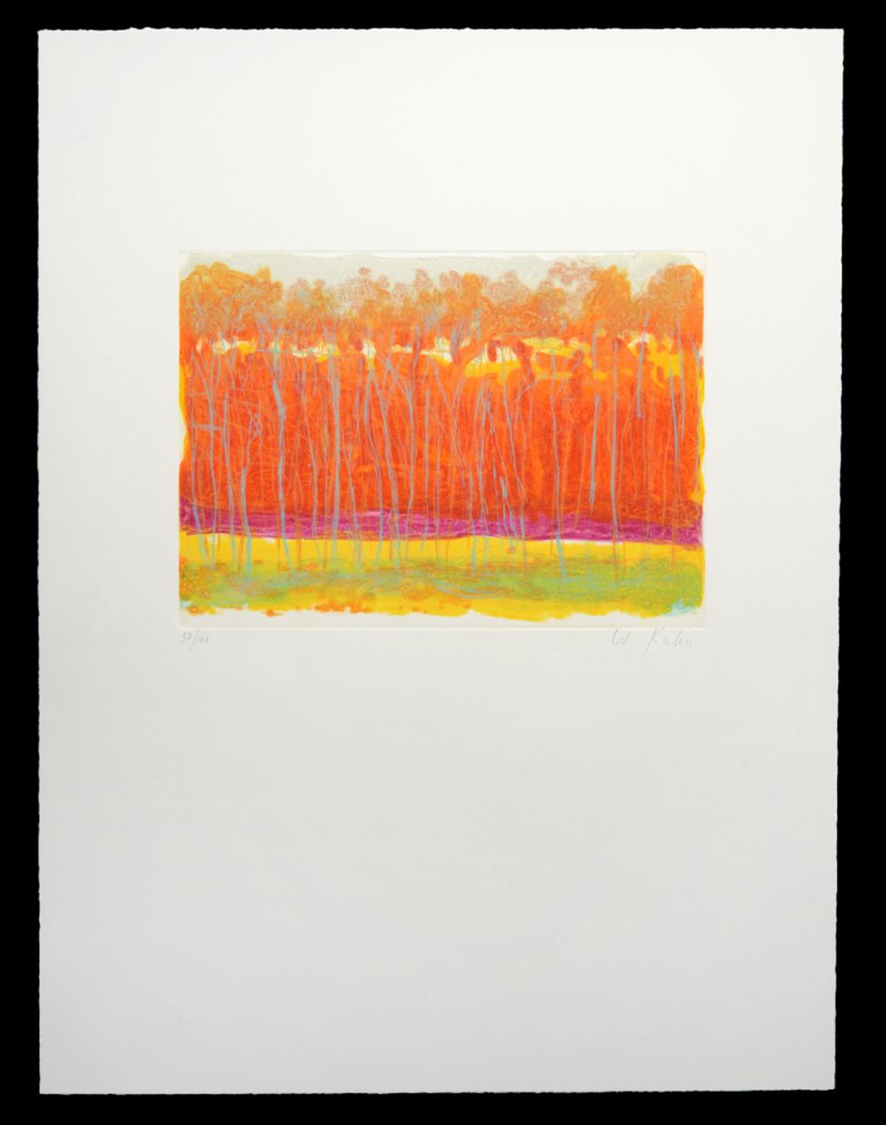 Wolf Kahn 'Summer Tree Row' Etching